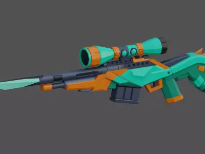 Seahorse Sniper Game Ready 3D Model Low-poly 3D model