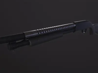 M58A shotgun PBR Low-poly 3D model