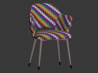 Eva Carver Dining Chair Coco Republic 3D model
