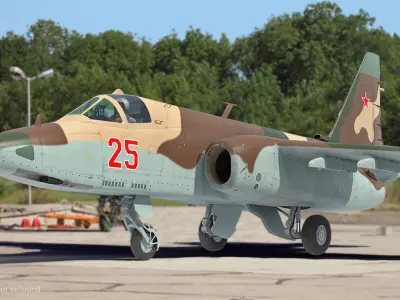 Attack Plane Su-25 Frogfoot 3D model
