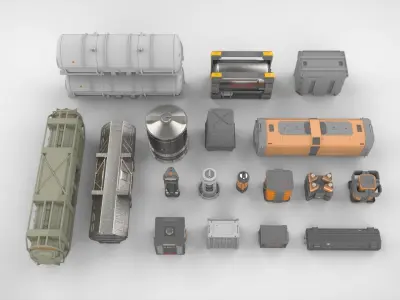 sci fi Container 2 3D model
