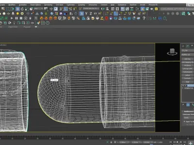 Chalkpen pen on computer screen 3D model
