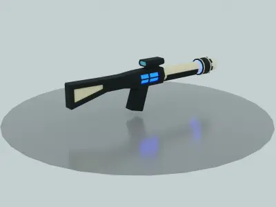 plasma gun Low-poly 3D model order
