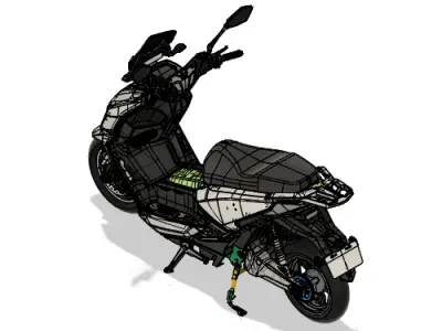 Eletric Motorcycle Aima Voltz Ev1  3D model
