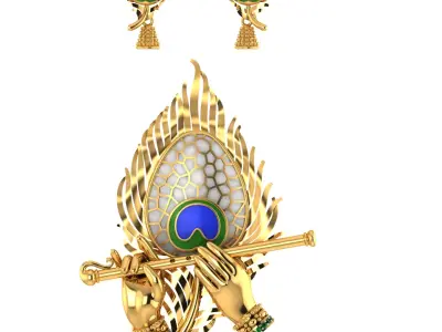 026 - Lord Krishna Pendant Necklace 3D print model