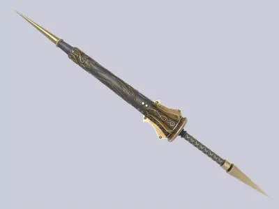 Fantasy lance Low-poly 3D model