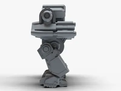robot gun mech 3D print model