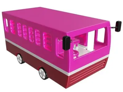 Mini School Bus 3D model