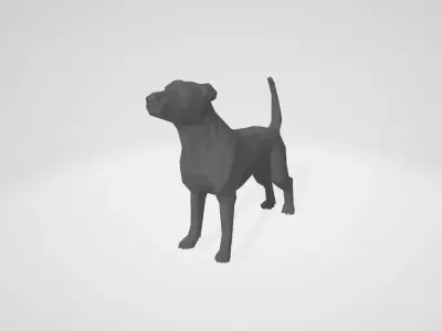 Dog Low Poly 3D model