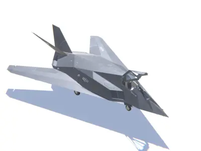 F-117 Nighthawk Jet Fighter Aircraft Low-poly 3D model
