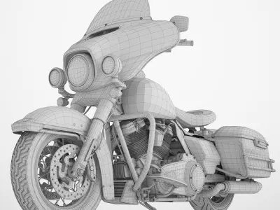 Classic Motorcycle 02 3D model