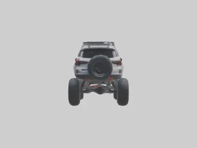 Rally SUV with Custom Suspension model Low-poly 3D model