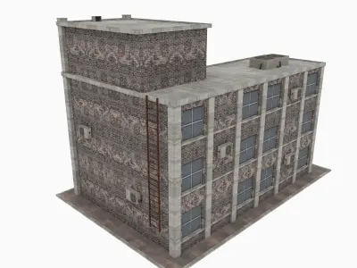 Apartment Building  Low-poly 3D model