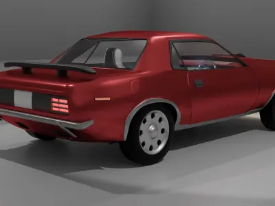 Red Car Free 3D model by abdellahe21
