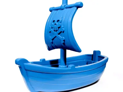 Toy pirate ship 3D print model