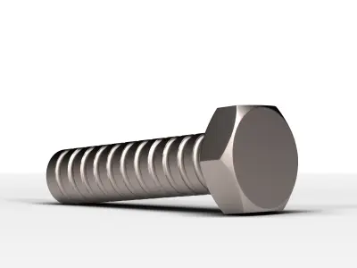 Hex Bolt Low-poly 3D model Low-poly