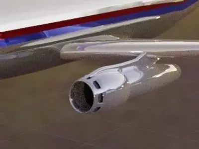 Fictional Quad Engine 1950s Jetliner 707-020B Inspired Low-poly 3D model