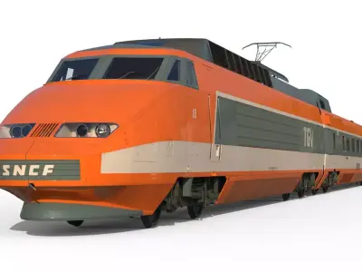 TGV high speed train 3D model