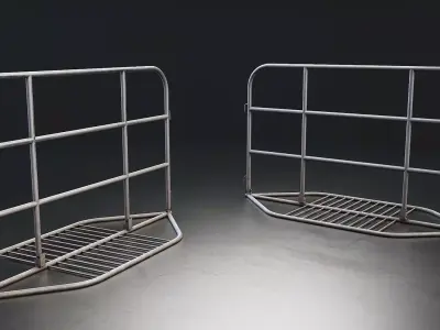 Metal Livestock Gate Barrier Low-poly 3D model