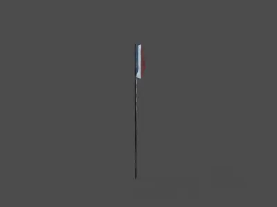 Flag 01 Low-poly 3D model