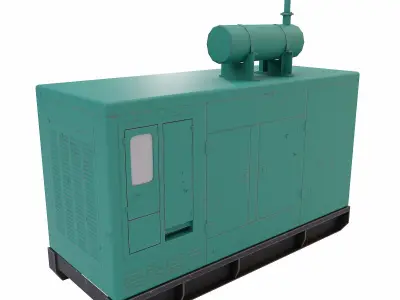 Silent Generator Lowpoly 3d model Low-poly 3D model