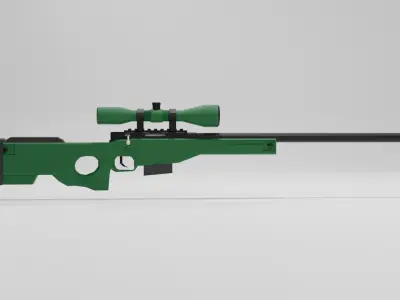 AWP AWM  Low-poly 3D model