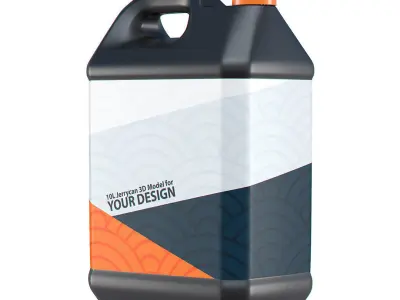 10L Plastic Jerrycan 3D model