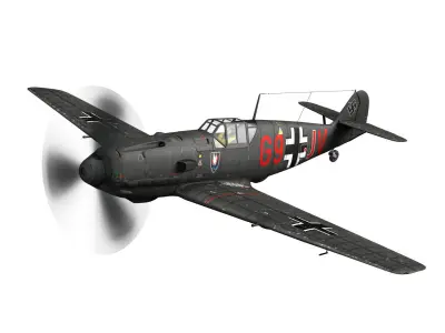 Messerschmitt - BF-109 E - G9-JV -  Nightfighter 3D model
