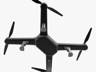 Drone 1 with propellers 3D model