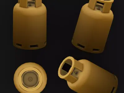 Stylized Gas Tank Free low-poly 3D model