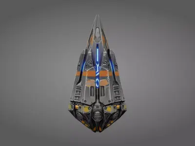 Sci-Fi Drop Pod Cargo Container 3D model