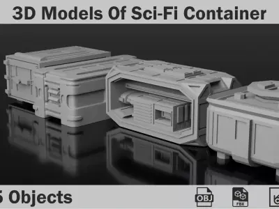 3D Models Of Sci-Fi Container 3D model