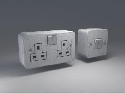 Socket and Switch Industrial Outlet 3D model