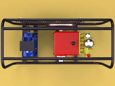 ELECTRIC PLUNGER PUMP MOTOR SPRAYER PRESSURE WATER JET CAR WASH 3D model