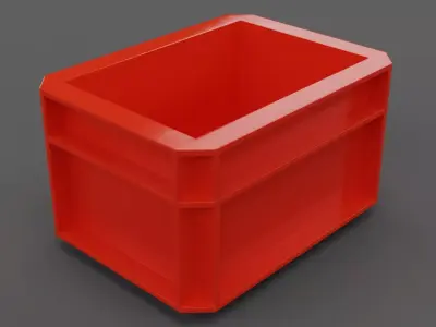 Plastic crate 03 Low-poly 3D model