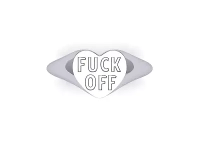 Fuck Off  Engagement Ring 3D print model