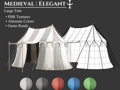 Medieval Collection Elegant Campsite 3D Model Pack purchase