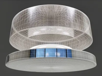 Bathroom Ceiling Light V01 - High Poly 3D model