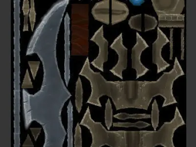 Fantasy Wild Sword - Hand Painted Low-poly 3D model