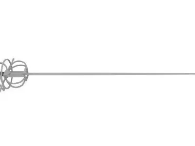 Pointed Sword Rapier 3D model