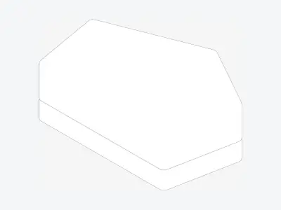 Furniture - Seating - Contemporary - Scoop - Foot Stool - Right Low-poly 3D model