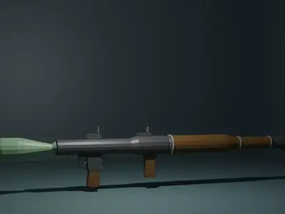 rpg-7 low poly model Low-poly 3D model