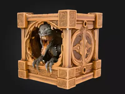 Ancient Beast Prison Low-poly 3D model