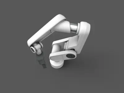 Robotic Arm Fixed Low-poly 3D model