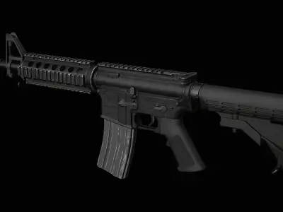 M4-SBR ar - rifle Low-poly 3D model