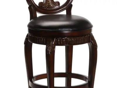 Hillsdale Fleur de Lis Backless Swivel Bar Stool 3D model