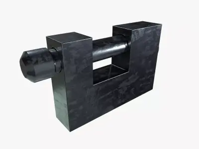 Industrial Pad Lock Low-poly 3D model