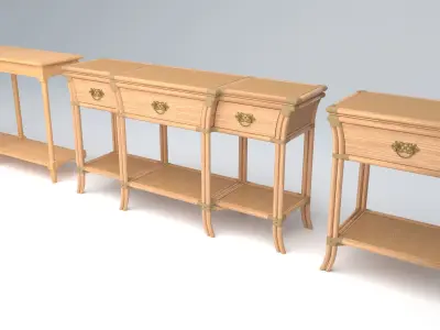 CONSOLE TABLE SET 3D model