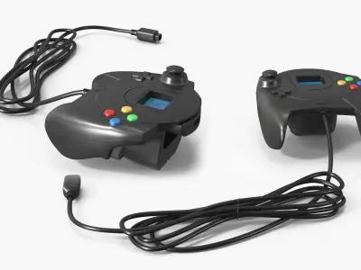  Retro Game Controller with Cable Black 