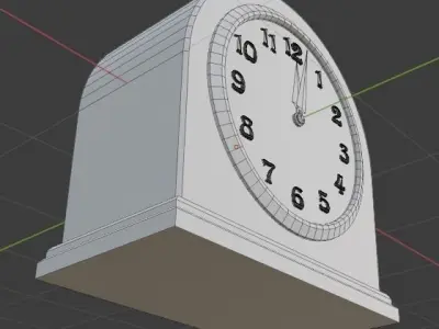 Antique Clock Low-poly 3D model